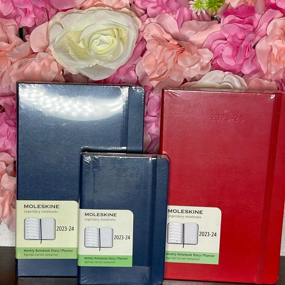 🆕 $28 MOLESKINE Notebooks Weekly Diary/Planner Agenda LARGE Blue 🟦
